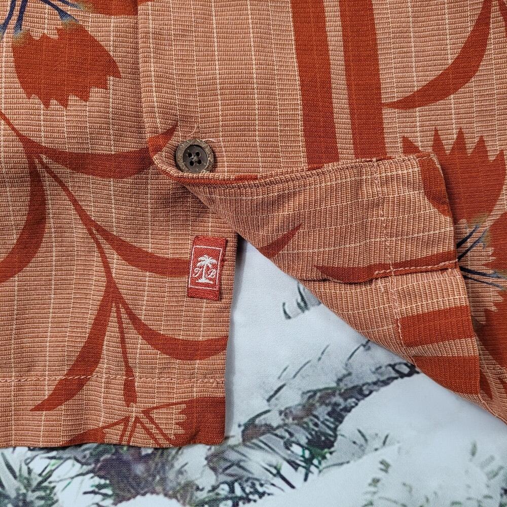 Tommy Bahama Sienna Tencel Lyocell Floral Button Front Shirt size Large - Picture 6 of 10